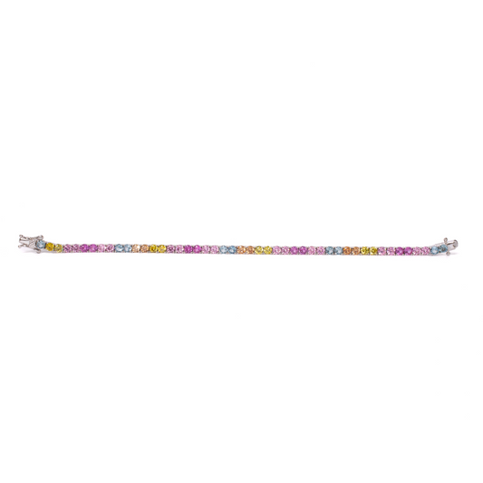 Multi Sapphire Tennis Bracelet