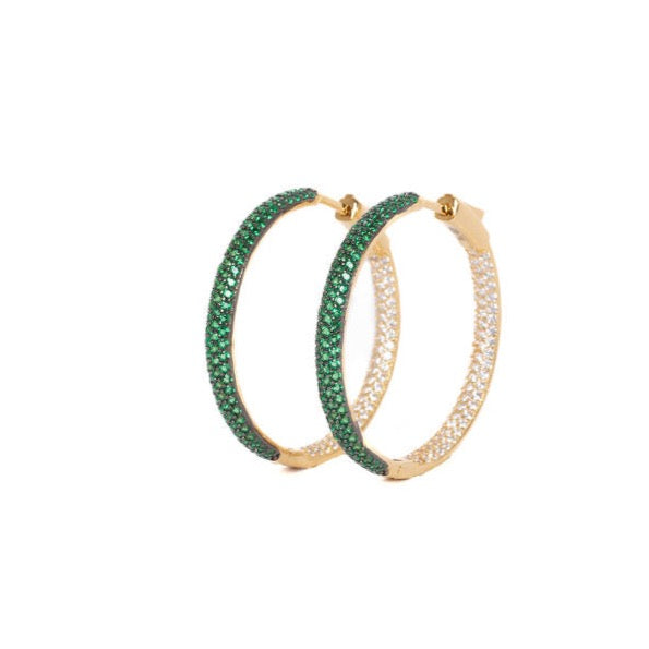 Double Sided Emerald and White Quartz