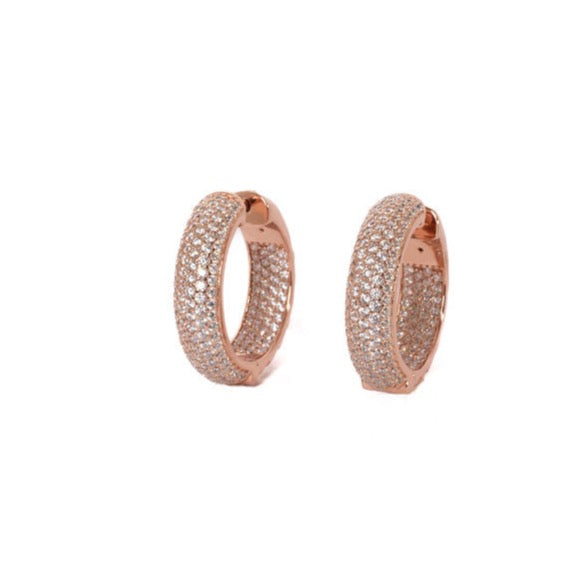 Lua White Quartz Hoops