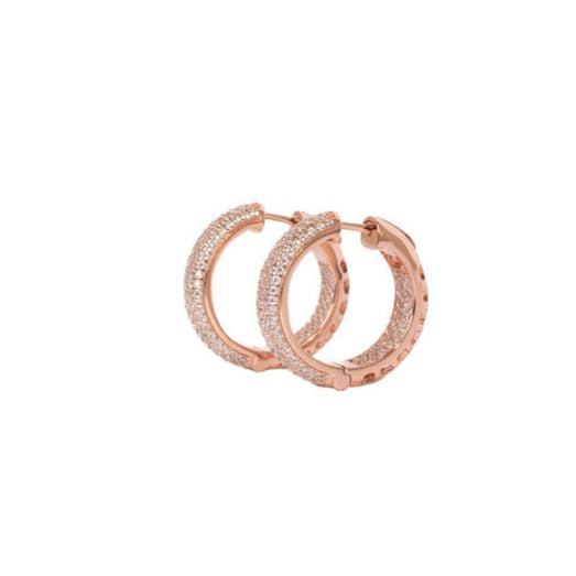 Lua White Quartz Hoops