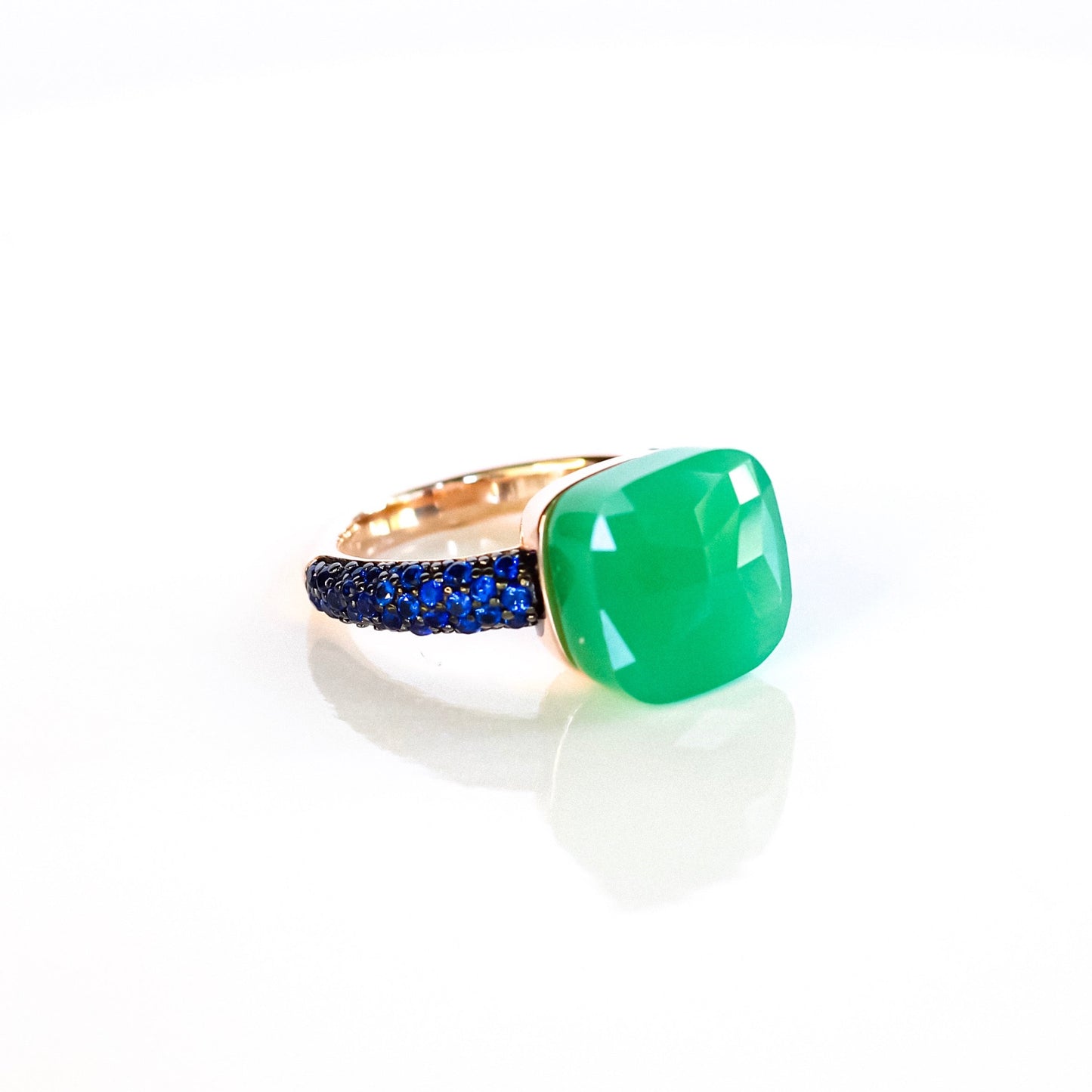 Ela Ring Sapphires and Jade