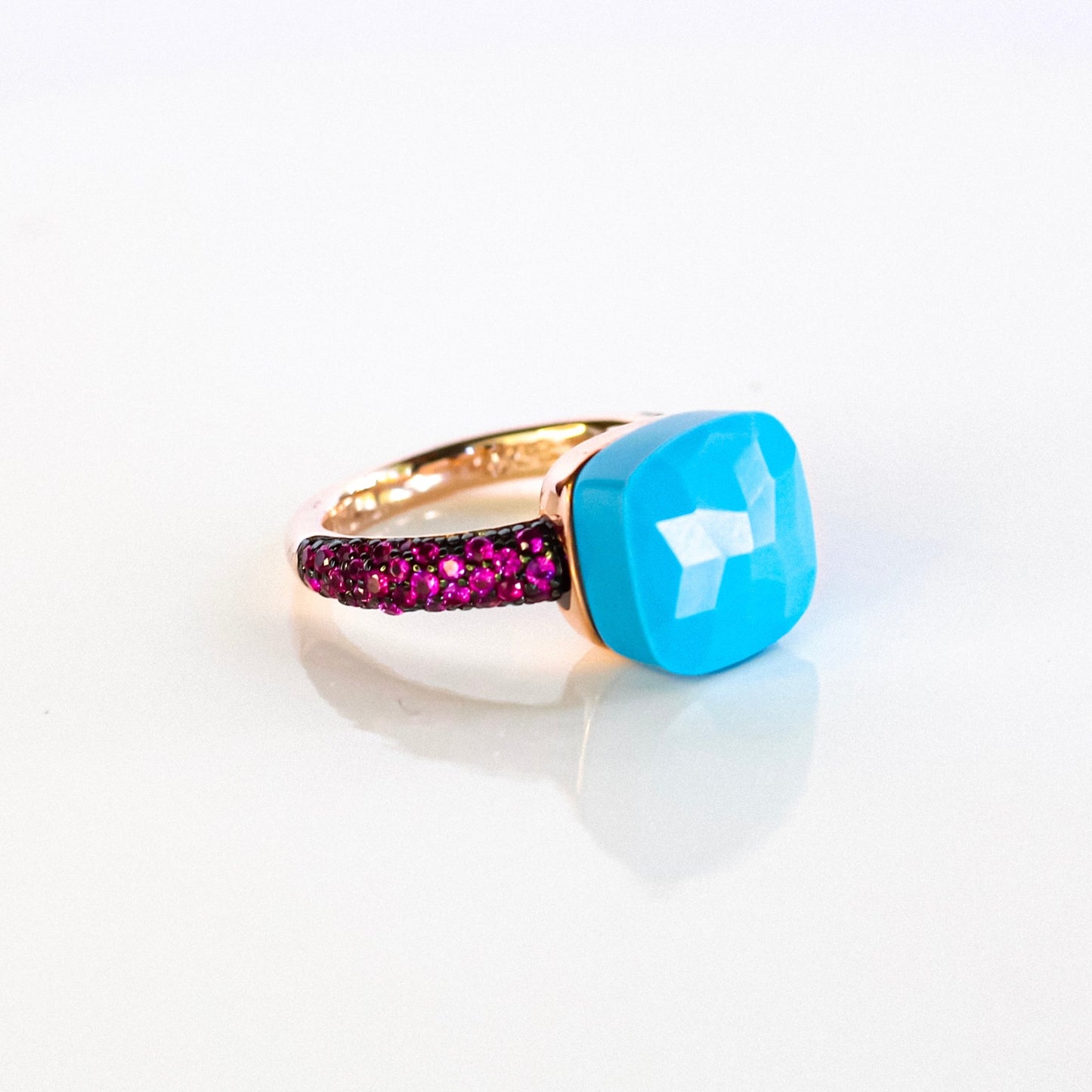 Ela Ring Ruby and Turquoise