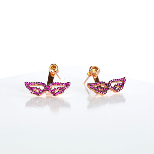 Wing Ruby Earrings