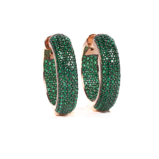 Lua Emerald Hoops