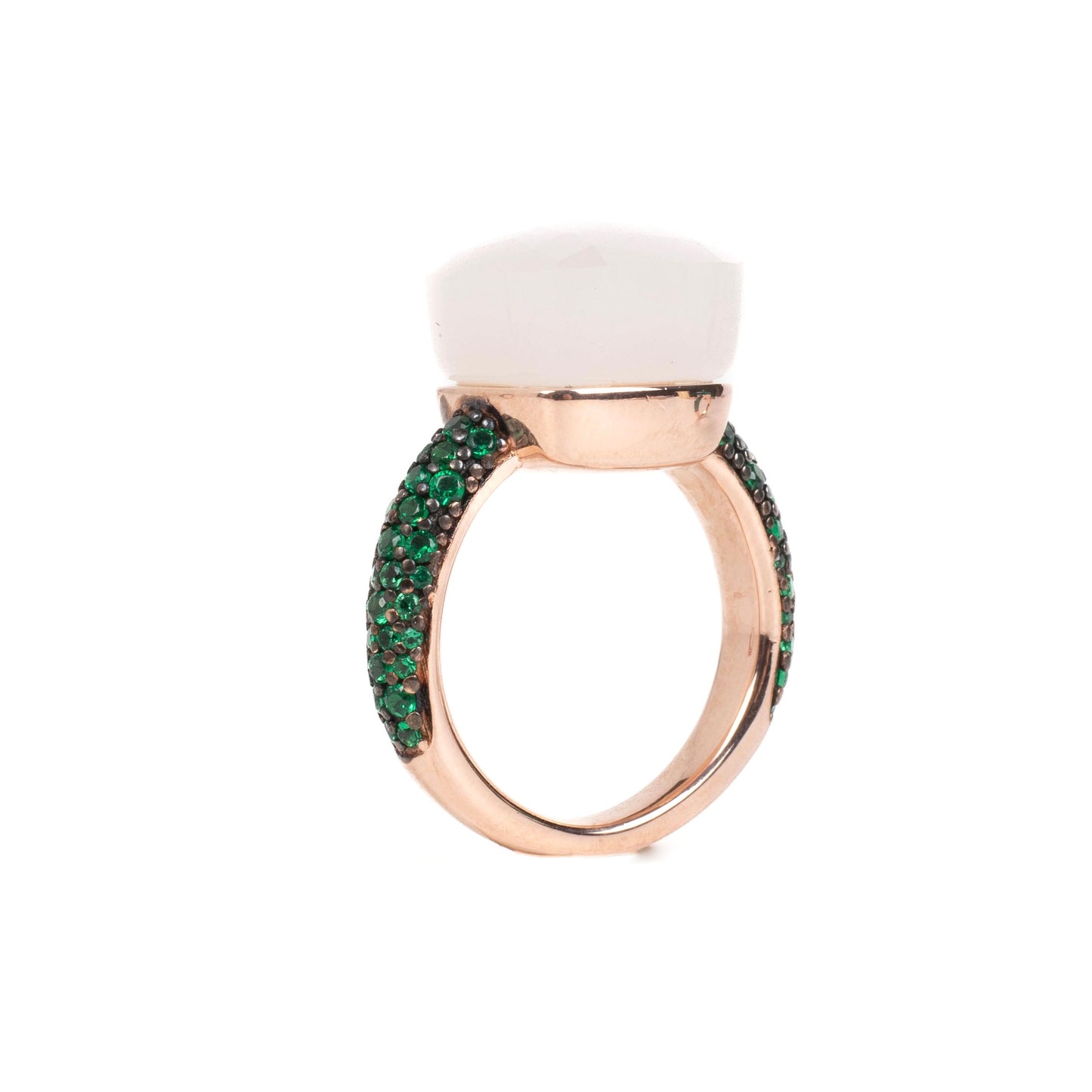 Ela Emerald and Moonstone Ring