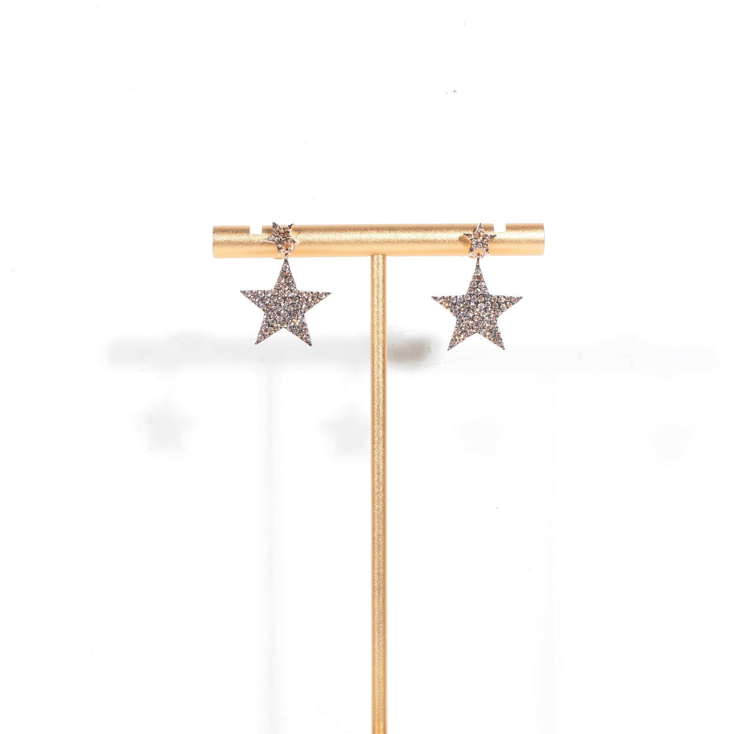 Topaz Double Star Earrings