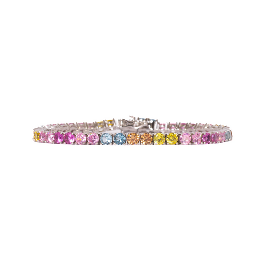 Multi Sapphire Tennis Bracelet