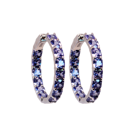 Classic Amethyst Hoops