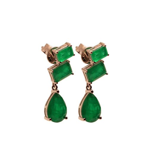 Emerald Drop Studs