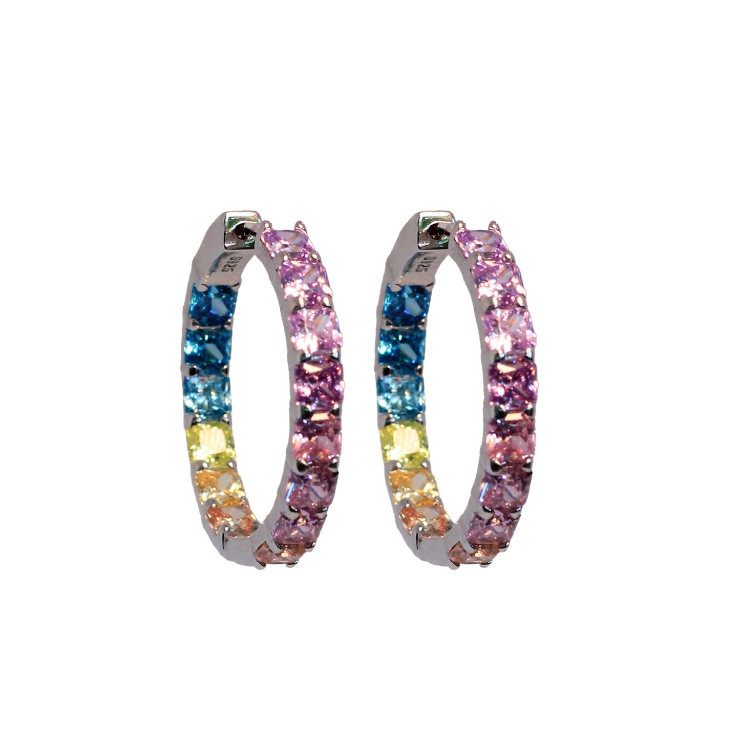 Classic Multi Sapphire Hoops