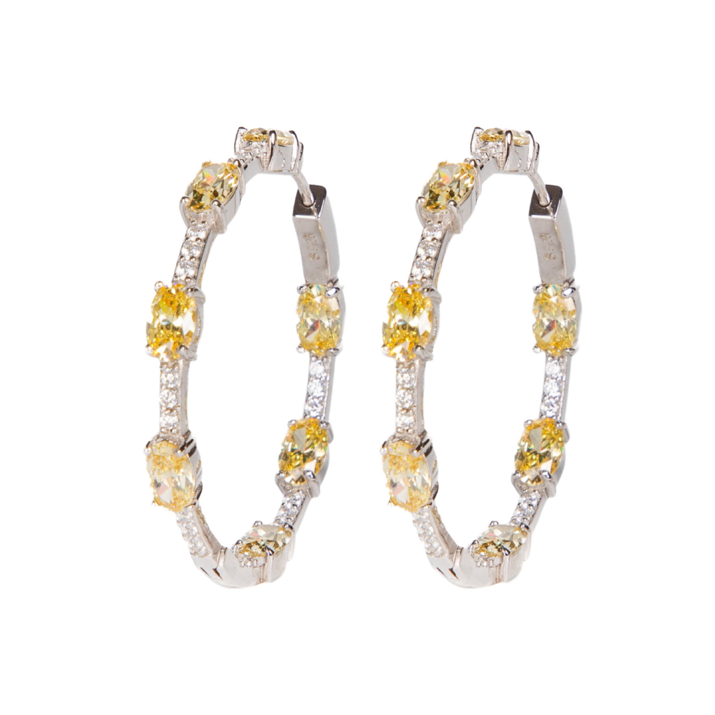 Amanda Yellow Topaz Hoops