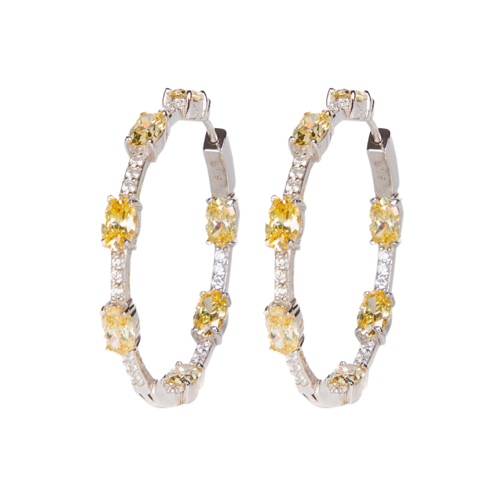 Amanda Yellow Topaz Hoops