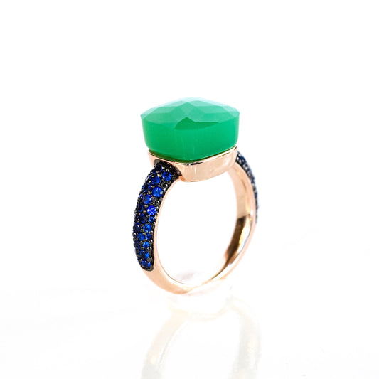 Ela Ring Sapphires and Jade
