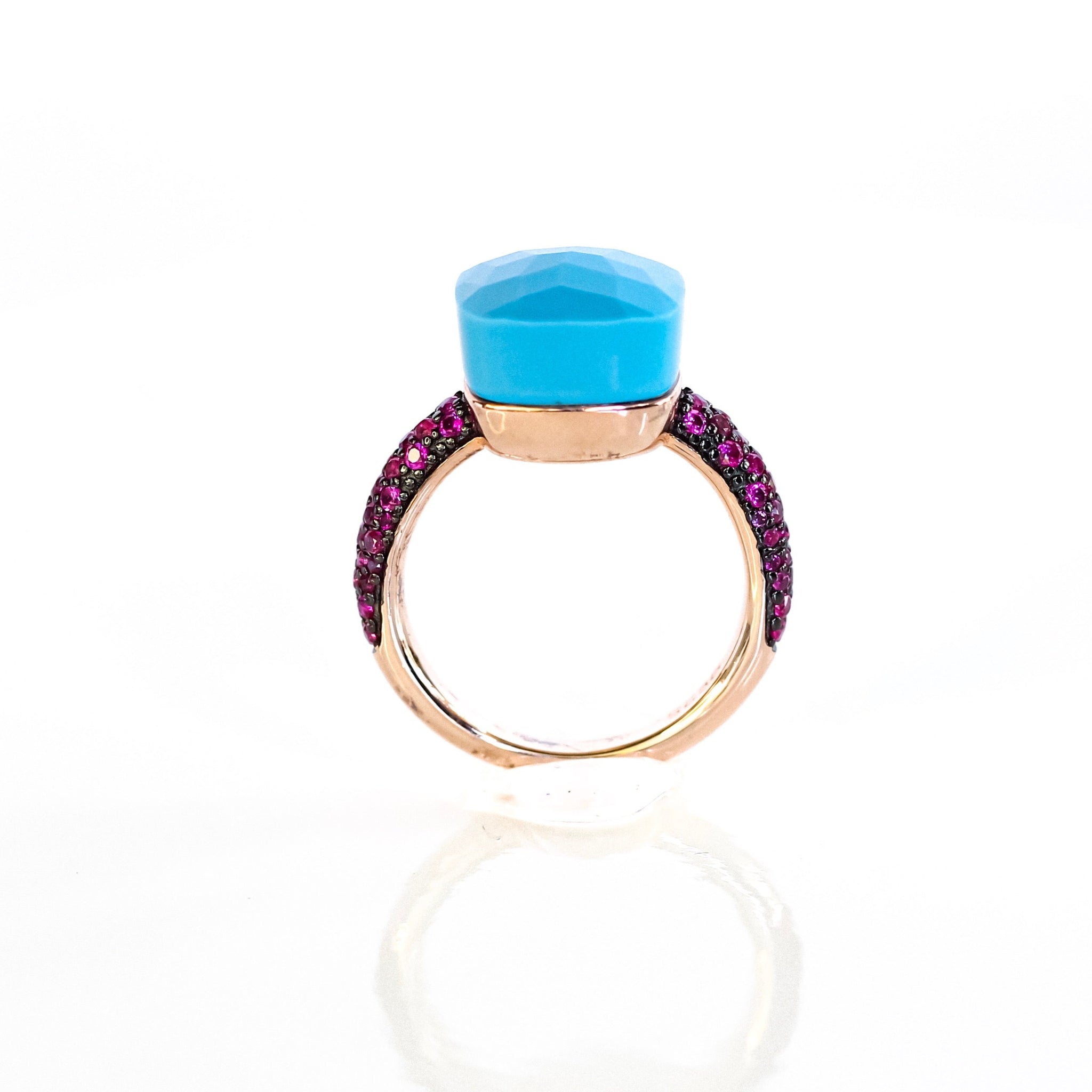 Ela Ring Ruby and Turquoise