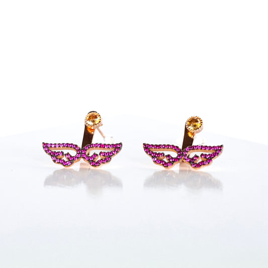 Wing Ruby Earrings