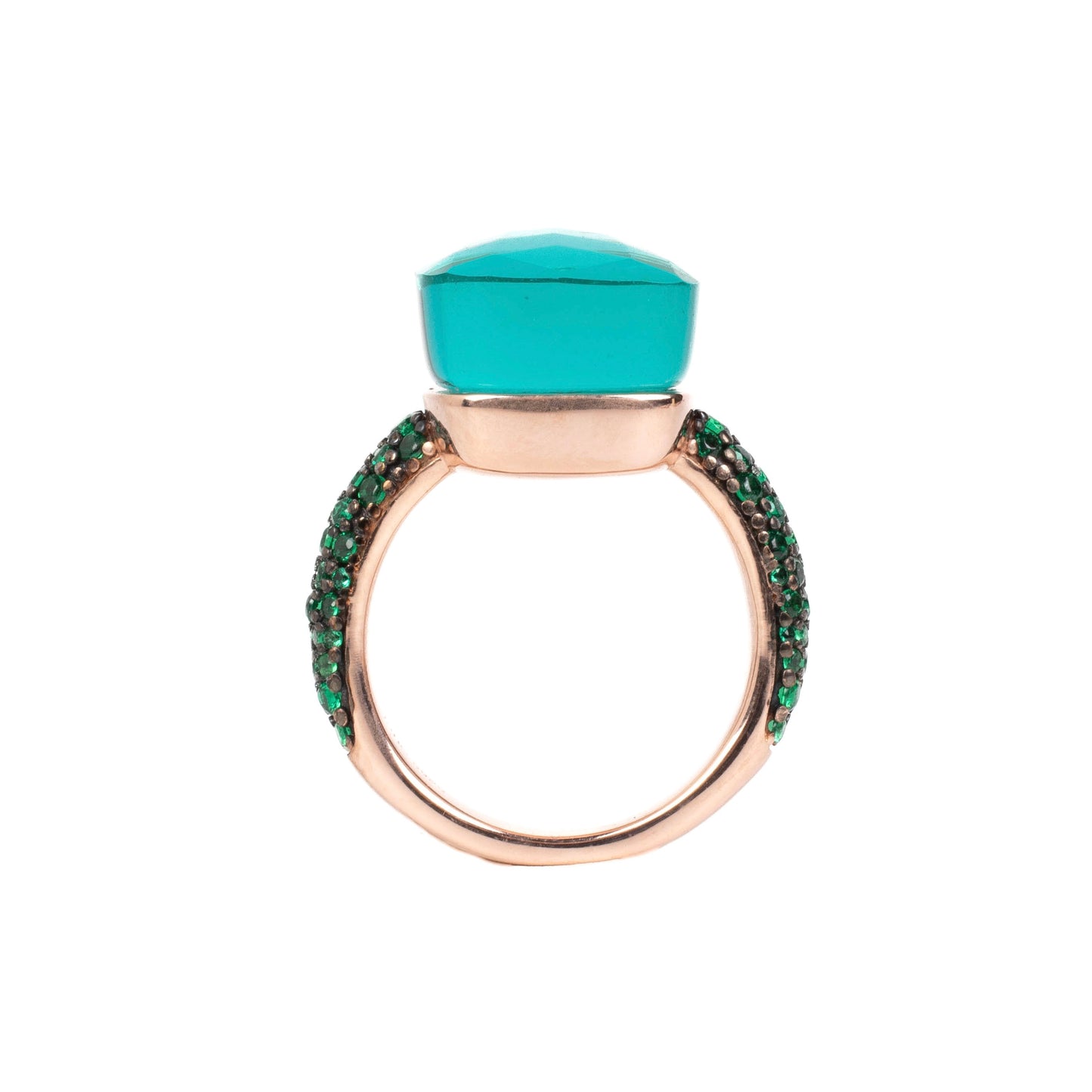 Ela Ring Emerald and Tourmaline