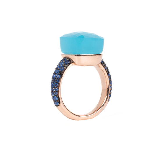 Ela Tanzanite and Chalcedony Ring