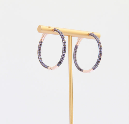 Eros Amethyst Hoops