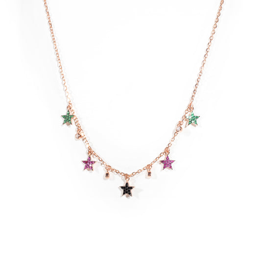 Rainbow Stars Necklace